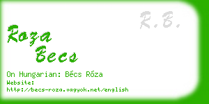 roza becs business card