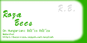 roza becs business card